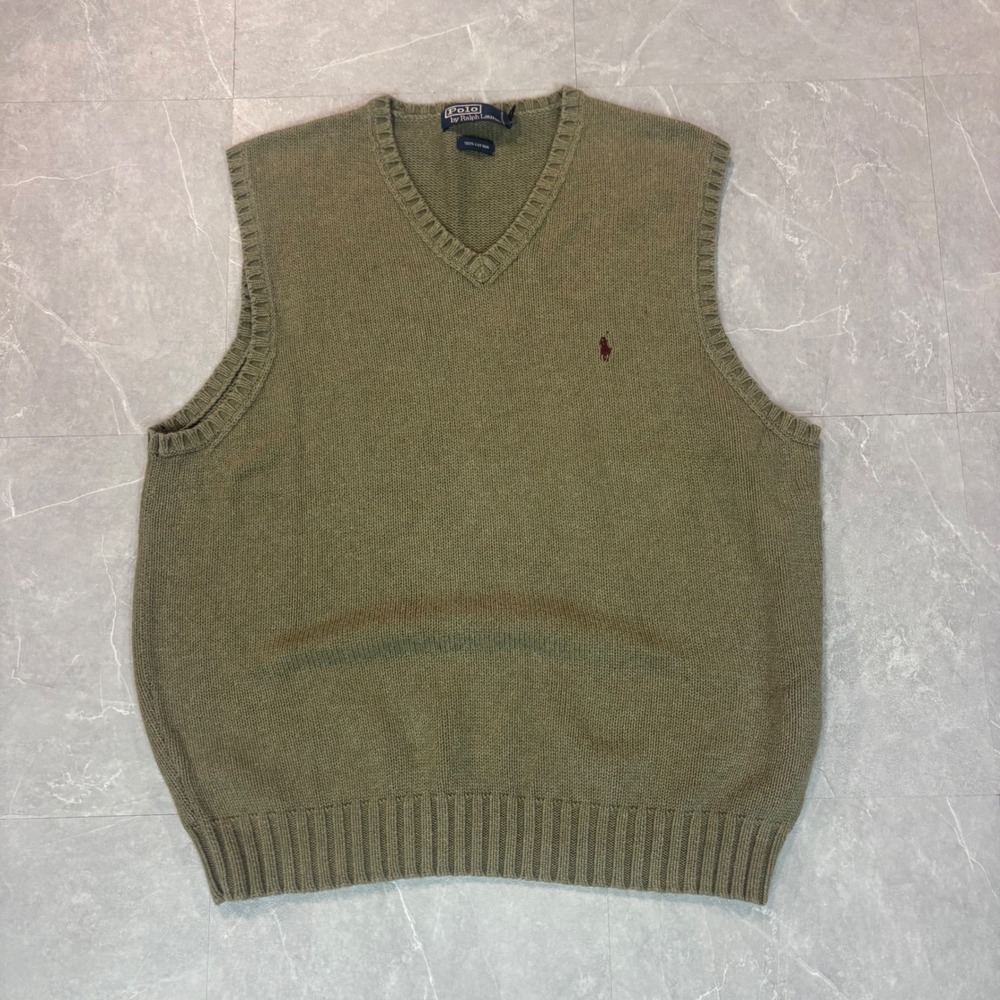 Vintage green polo Ralph Lauren sweater vest